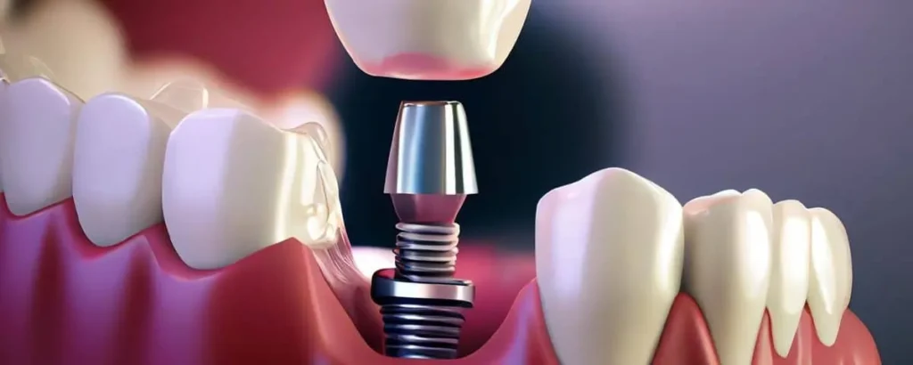 implant dentar utilizat pentru înlocuirea rădăcinii unui dinte lipsă